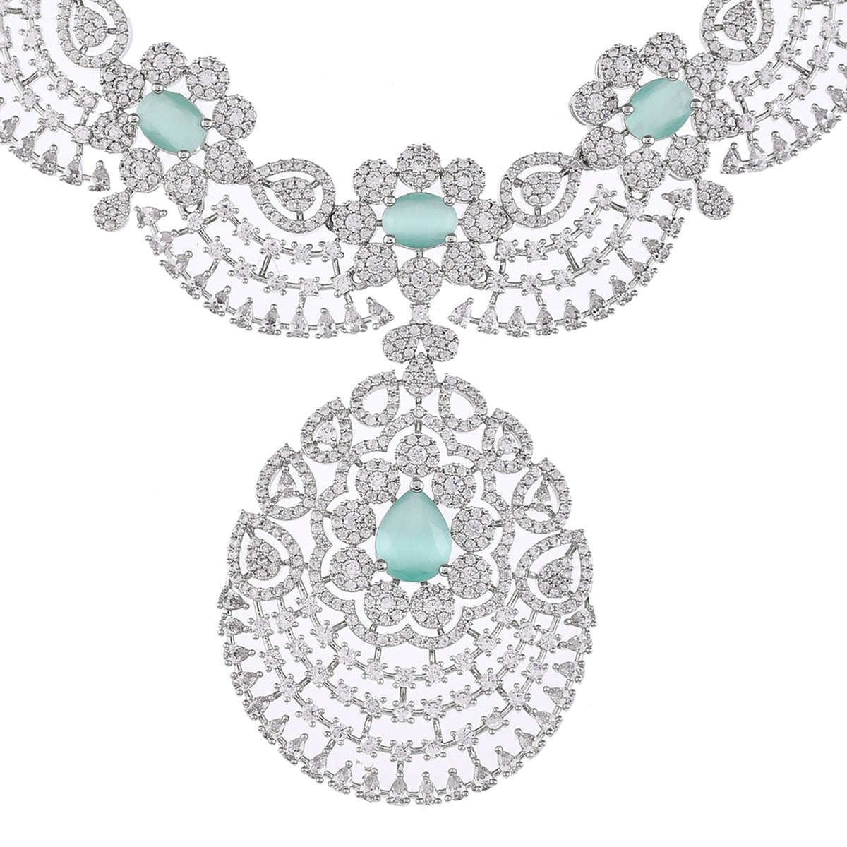 CZ Elegance Round Cut Zircons Jewellery Set