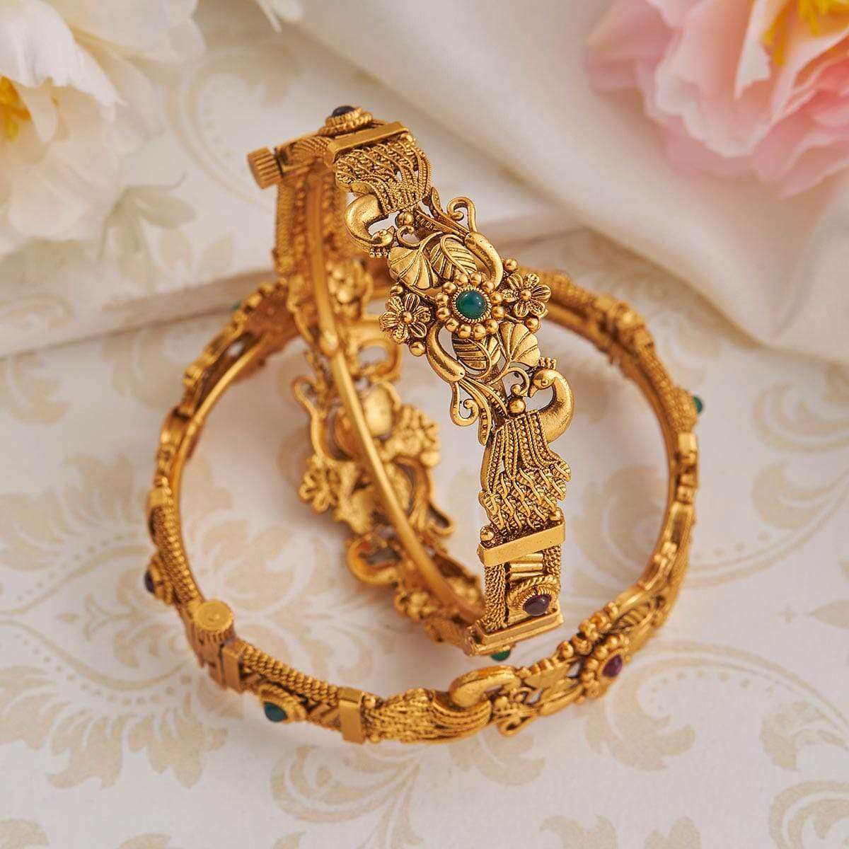 Kushal's Fashion Jewellery Antique Bangle 136290