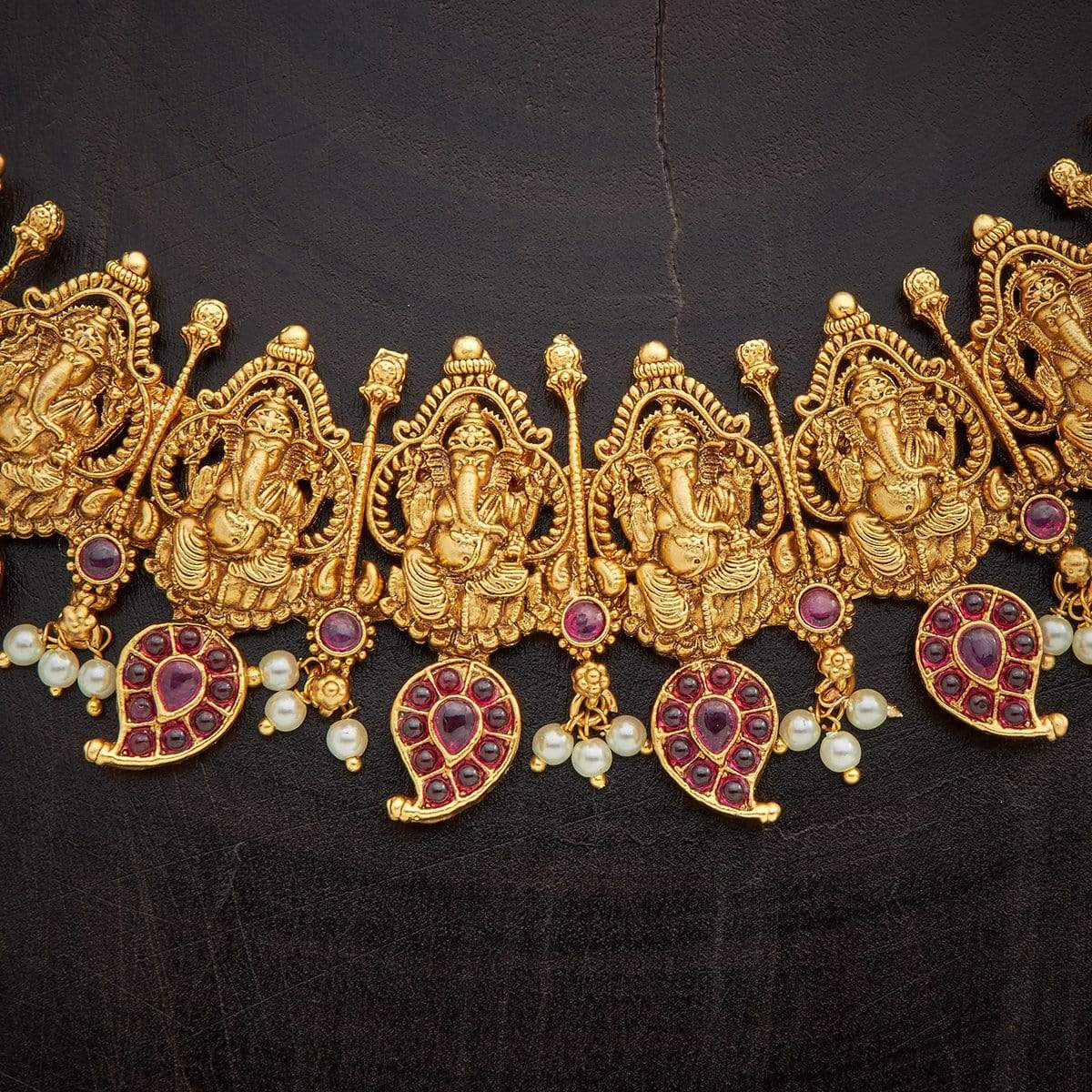 Kushal's Fashion Jewellery Antique Necklace 135126