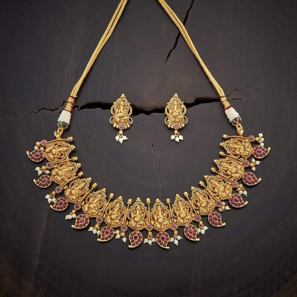 Kushal's Fashion Jewellery Antique Necklace 135126