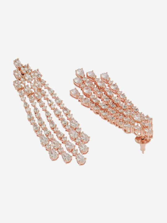 Rose Gold Plated Cubic Zirconia Jewellery Set