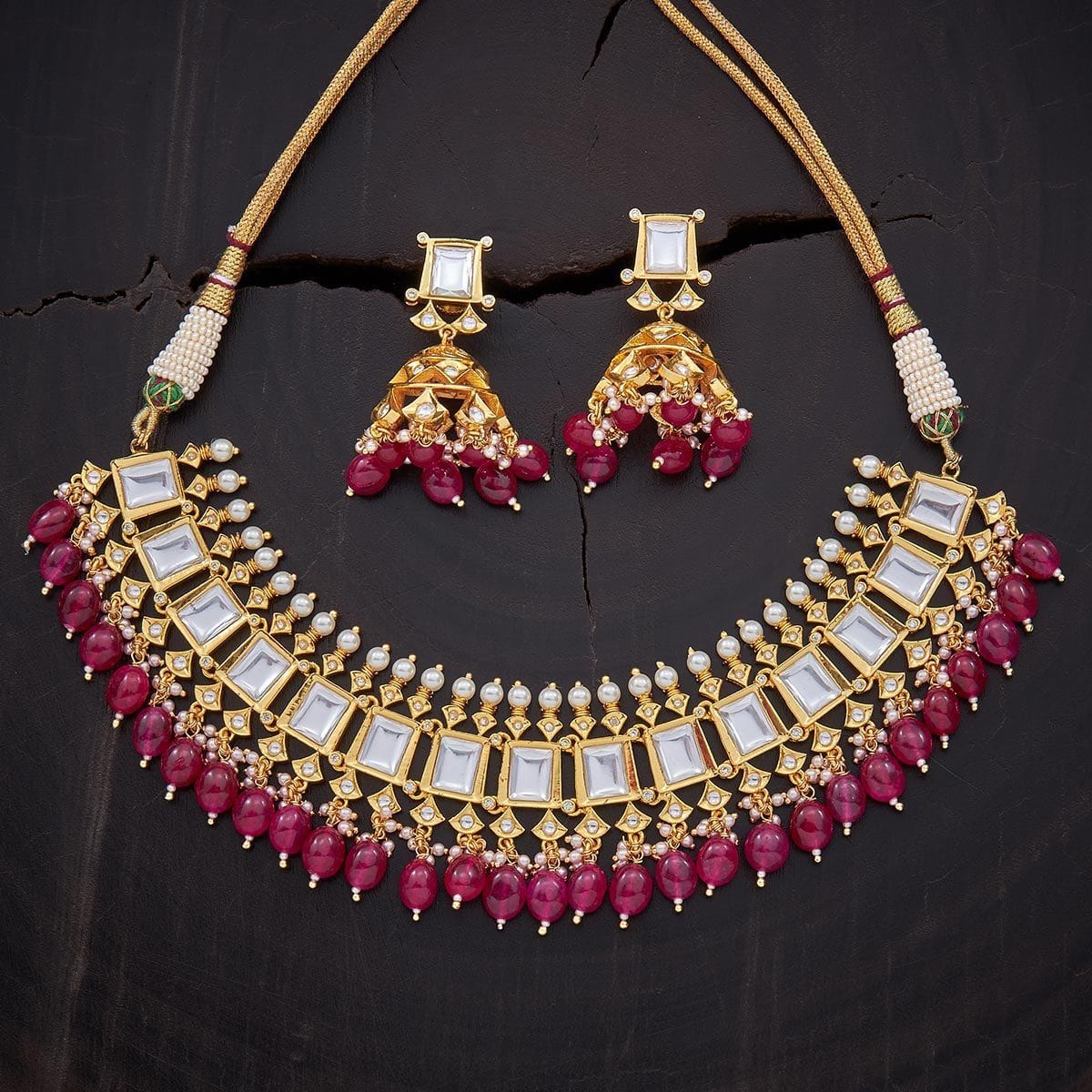 Kushal's Fashion Jewellery Kundan Necklace 127697