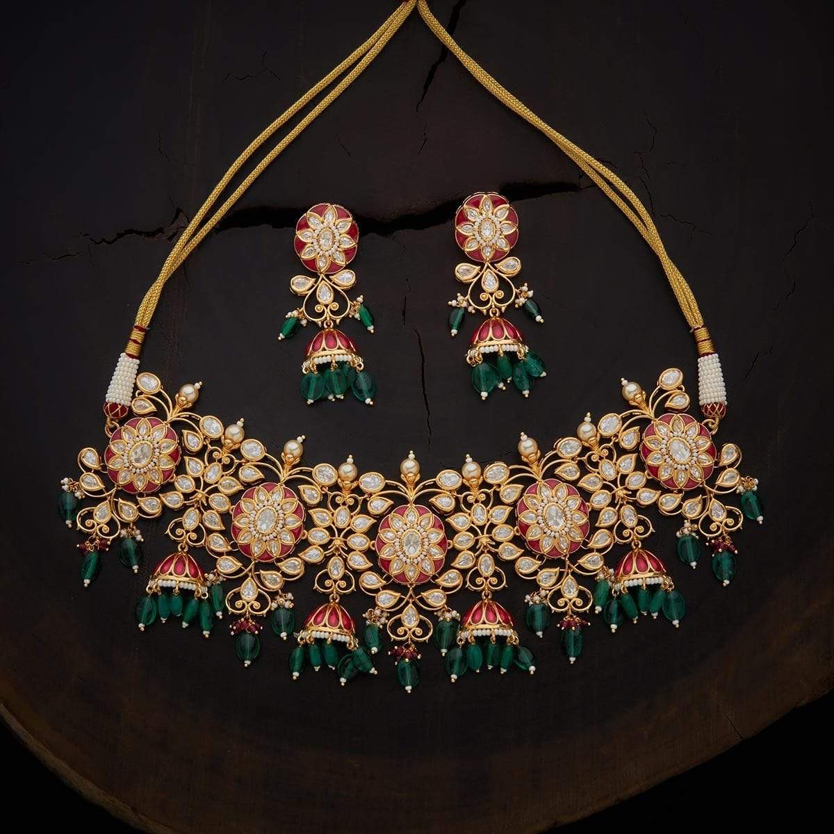 Kushal's Fashion Jewellery Kundan Necklace 134997