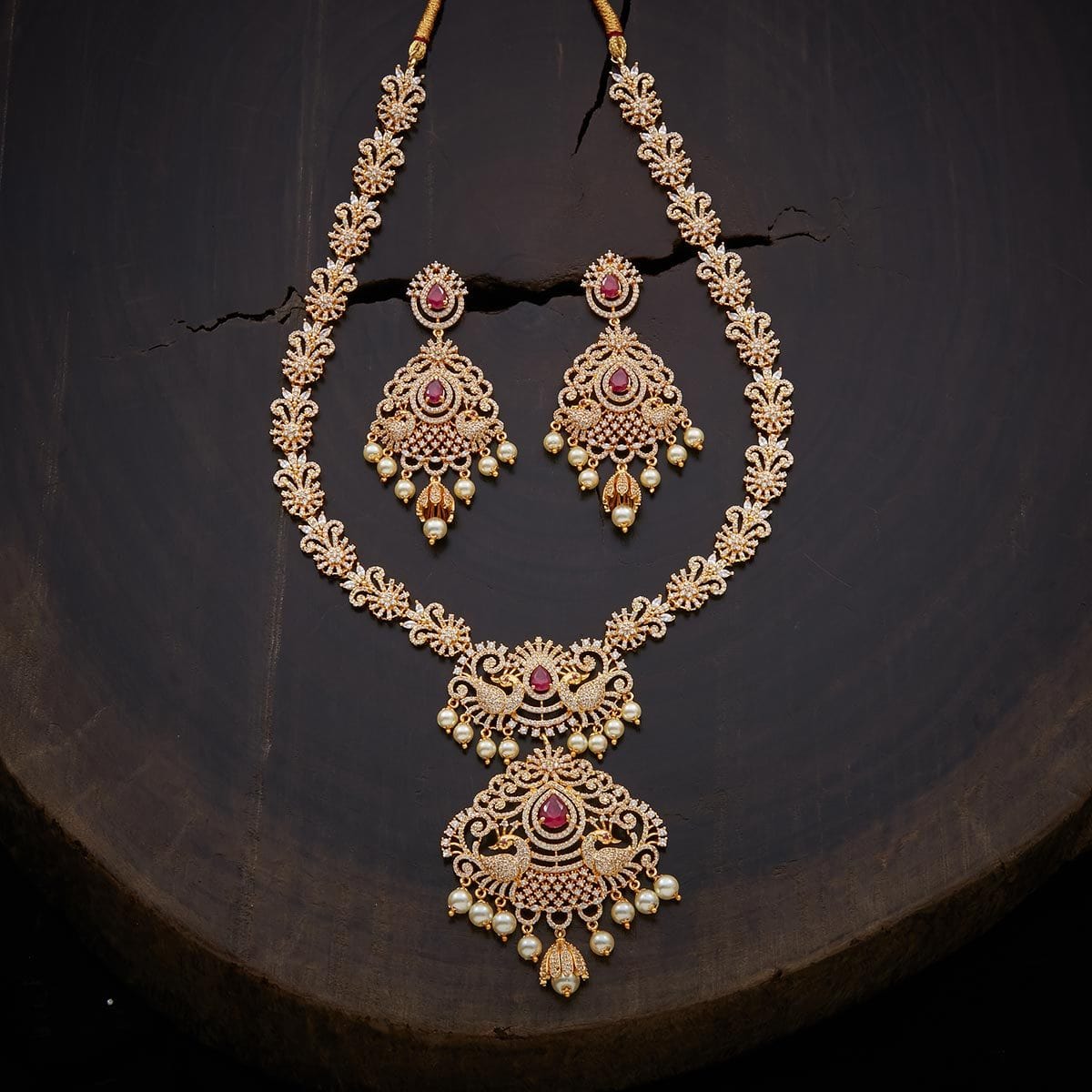 Kushal's Fashion Jewellery Zircon Necklace 136699